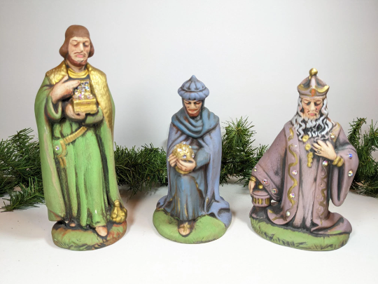 Vintage Hand Painted Nativity Set