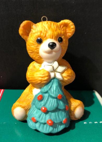 Vintage 1990 Hallmark Cinnamon Bear Christmas Ornament