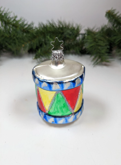 Inge Glas Toy Drum Retired Old World Christmas Ornament