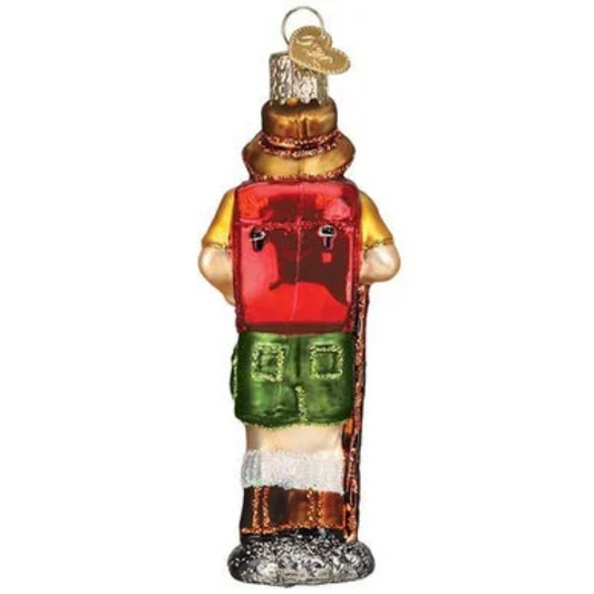 Hiker Blown Glass Tree Ornament by Old World Christmas
