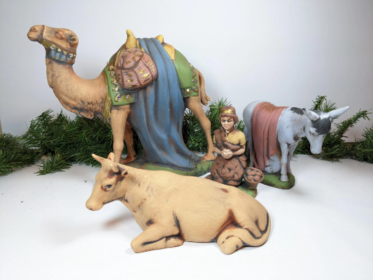 Vintage Hand Painted Nativity Set