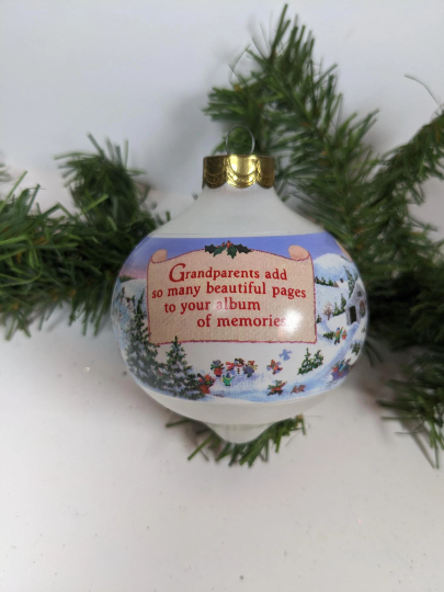 Vintage Hallmark 1991 Grandparents Christmas Ornament