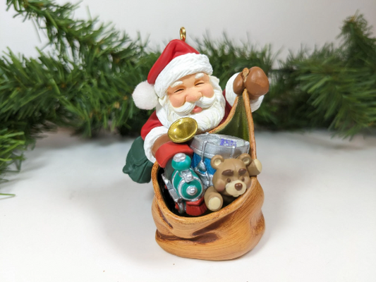 Santas Magic Sack Clip to Light Hallmark Christmas Ornament