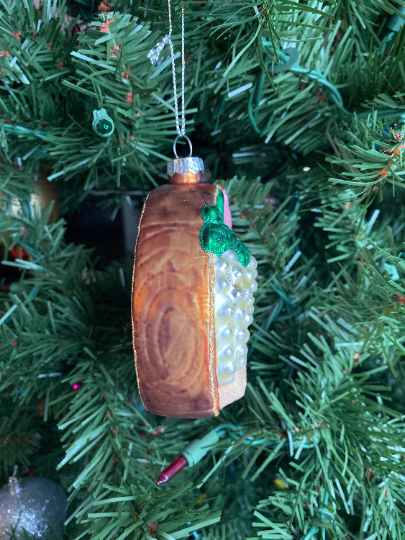 Charcuterie Board Glass Christmas Ornament