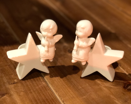 Vintage Christmas Angel Candle Holders