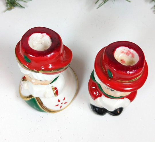 Christmas Carolers Candle / Taper Holders