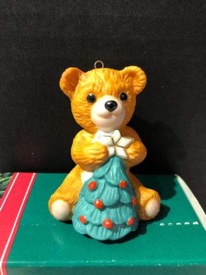 Vintage 1990 Hallmark Cinnamon Bear Christmas Ornament