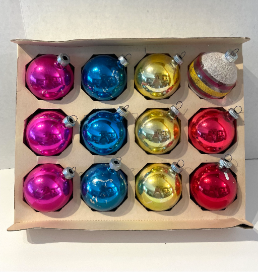 Vintage Shiny Brite Christmas Ornaments