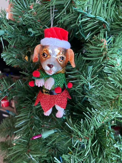 Chihuahua Glass Christmas Ornament