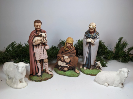 Vintage Hand Painted Nativity Set