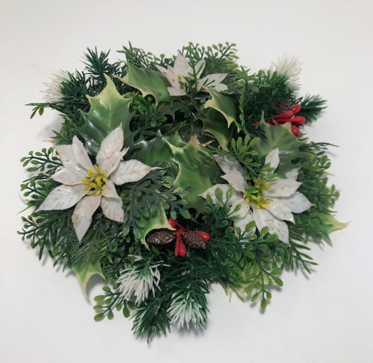 Vintage Plastic Christmas Candle Ring Wreath