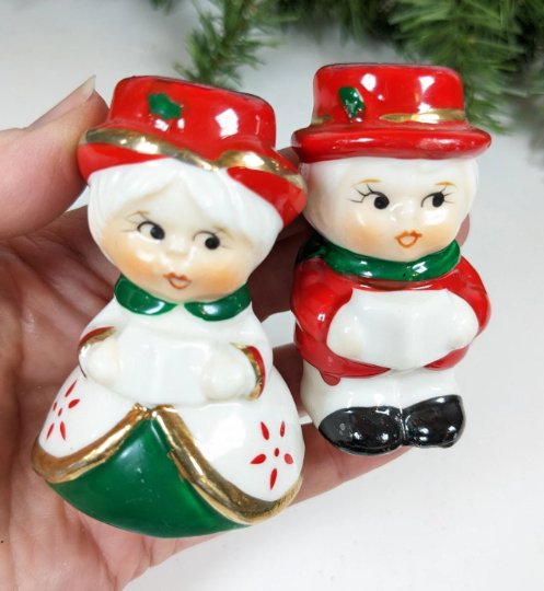 Christmas Carolers Candle / Taper Holders