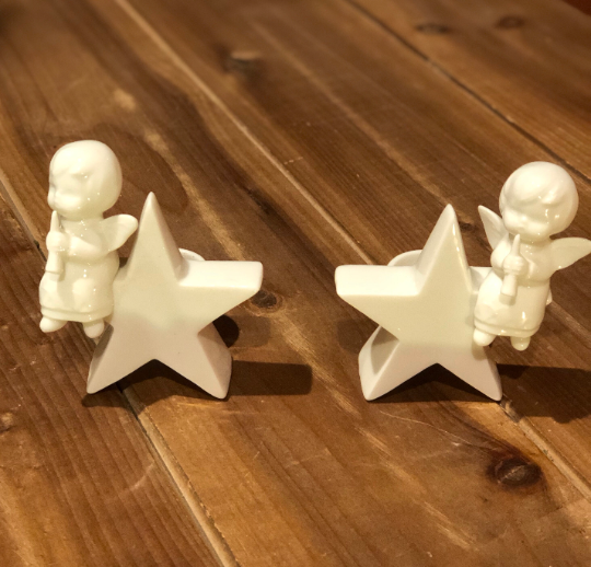 Vintage Christmas Angel Candle Holders