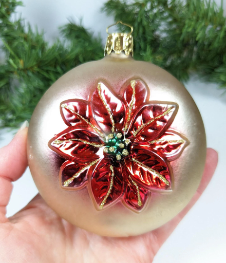 Vintage Christborn Teddy Bear on Sleigh Christmas Ornament