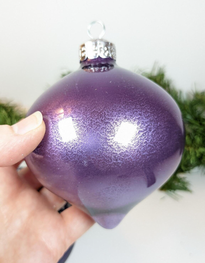 Large Purple Glass Christmas Ornaments