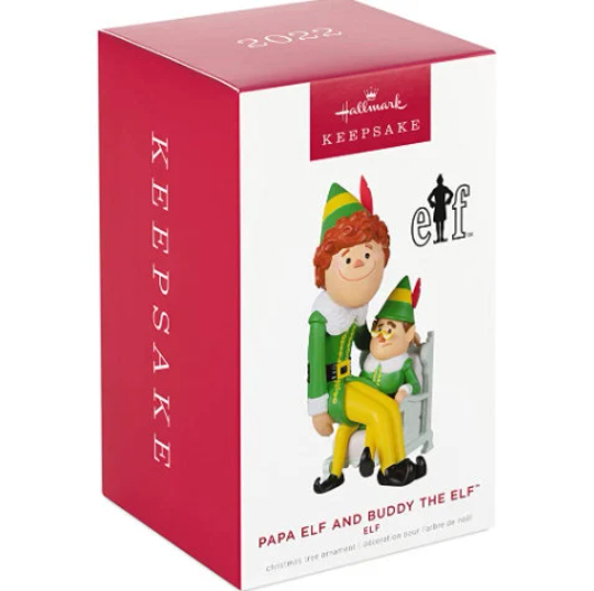 Papa Elf and Buddy the Elf - Hallmark Keepsake Ornament 2022