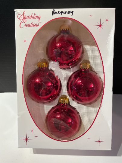 Vintage Red Christmas Ornaments