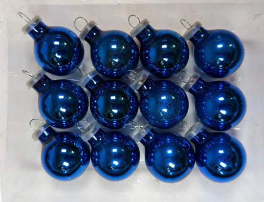 Vintage Small Blue Christmas Ornaments