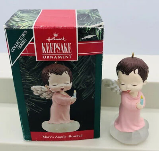 Mary's Angels - Rosebud - Hallmark Keepsake Ornament 1990