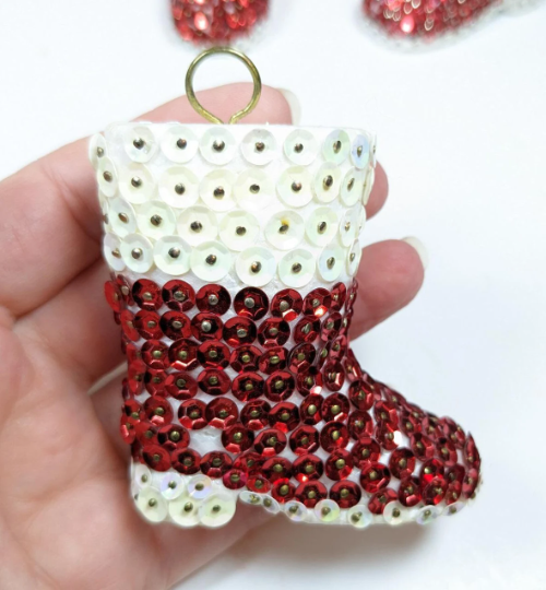Push Pin Santa Claus Boot Christmas Ornaments