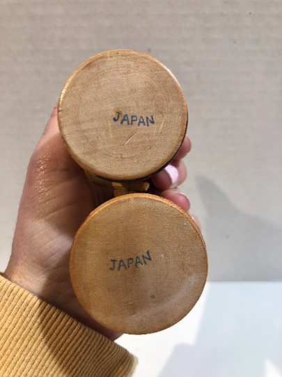 Vintage Wooden Bucket Salt and Pepper Shakers