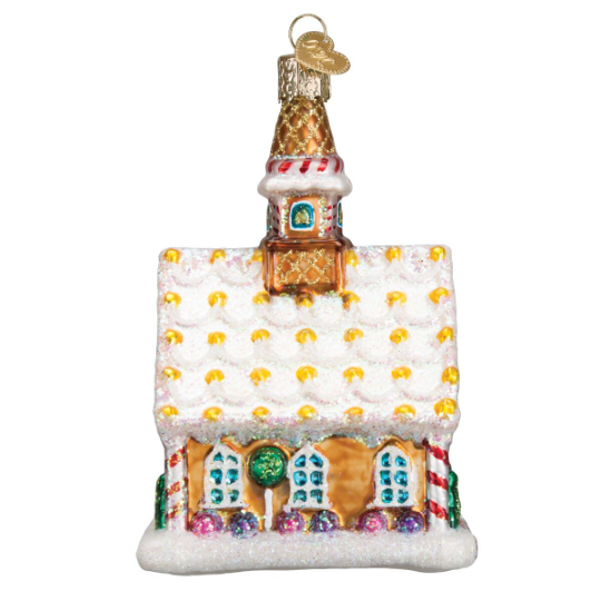 Gingerbread Church Old World Christmas Ornament