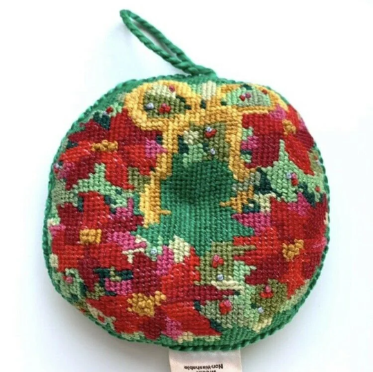 Cross-stitch Wreath - Hallmark Keepsake Ornament 1984