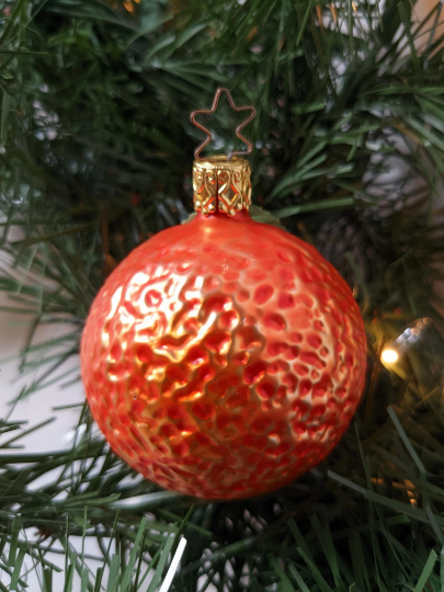 Orange Retired Old World Christmas Inge Glas Ornament