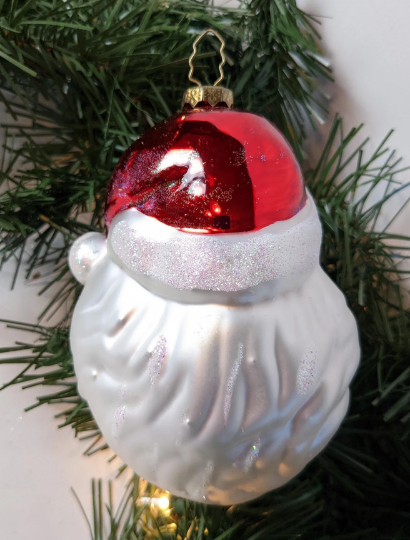 Santa Head Vintage 1998 BK Christmas Ornament