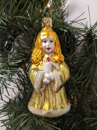 Choir Girl with Candle Retired Old World Christmas Inge Glas Ornament