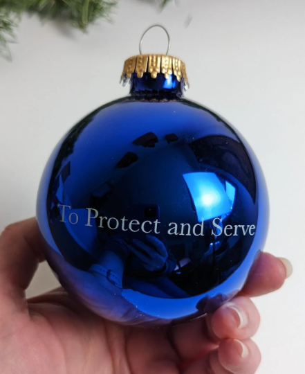 Police Badge Christmas Ornament