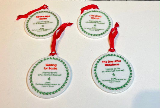 Vintage Porcelain Norman Rockwell Christmas Ornaments