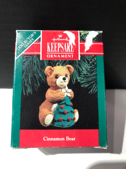 Vintage 1990 Hallmark Cinnamon Bear Christmas Ornament