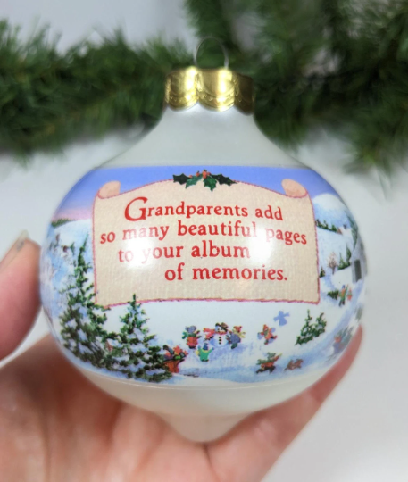 Vintage Hallmark 1991 Grandparents Christmas Ornament