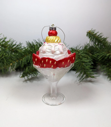 Strawberry Sundae Christmas Ornament
