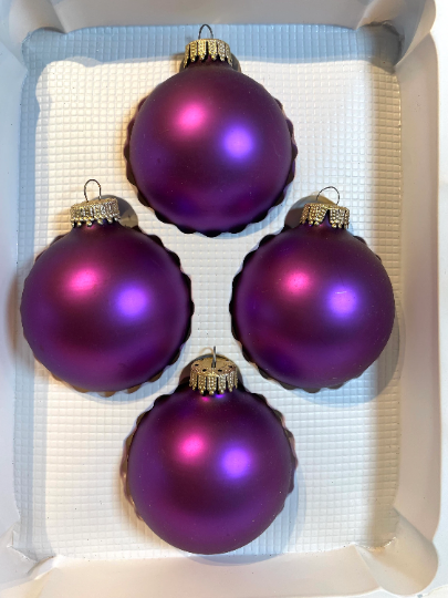 Vintage Rauch Purple Christmas Ornaments