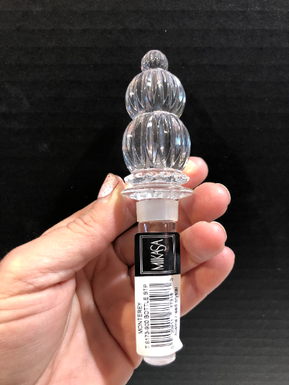 Vintage Rare Mikasa Crystal Wine Bottle Stopper