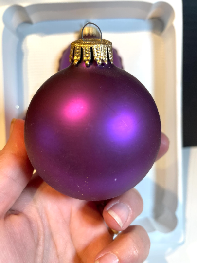 Vintage Rauch Purple Christmas Ornaments