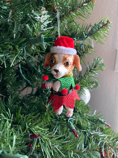 Chihuahua Glass Christmas Ornament