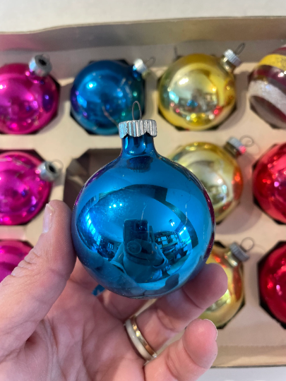 Vintage Shiny Brite Christmas Ornaments