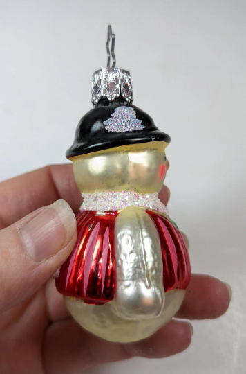 Inge Glas Snowman with Pipe - Retired Old World Christmas Ornament