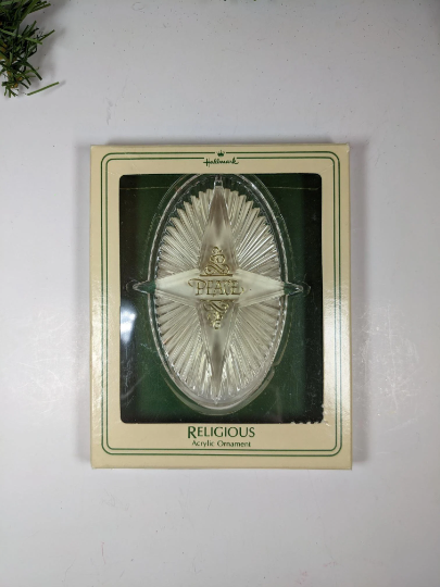 Vintage 1983 Hallmark Holiday Highlights Peace Christmas Ornament