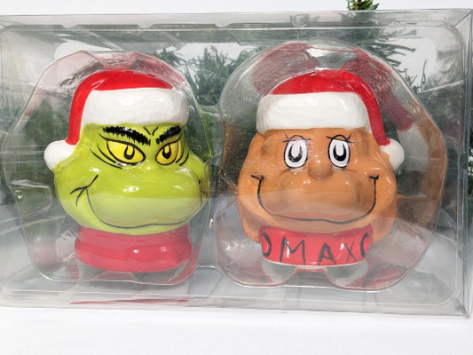 Grinch and Max Christmas Salt and Pepper Shakers