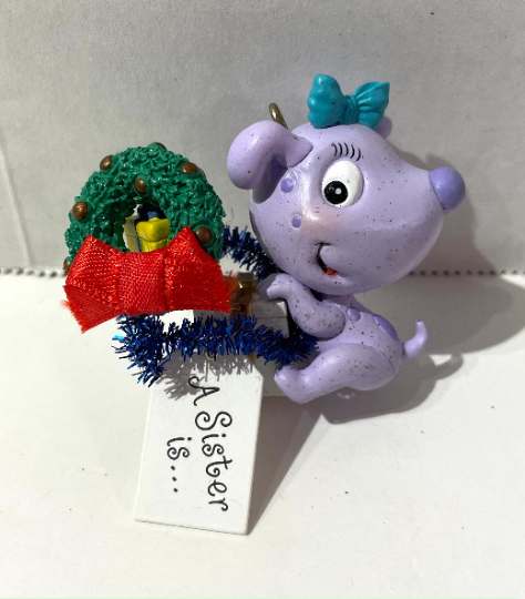 Sister is Priceless Puppy Christmas Ornament