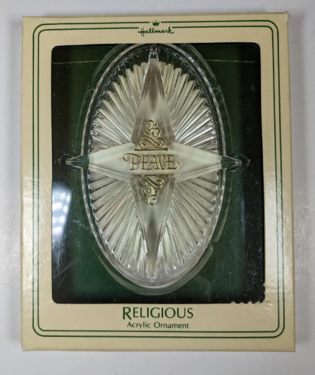 Vintage 1983 Hallmark Holiday Highlights Peace Christmas Ornament