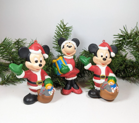 Mickey Mouse & Minnie Mouse Christmas Ornaments