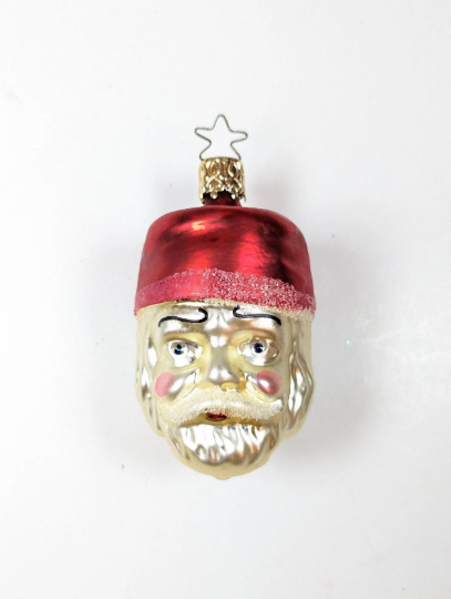 Vintage Inge Glas Santa Head Ornament