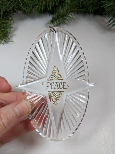 Vintage 1983 Hallmark Holiday Highlights Peace Christmas Ornament