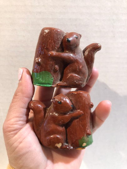 Vintage Squirrel Salt and Pepper Shakers