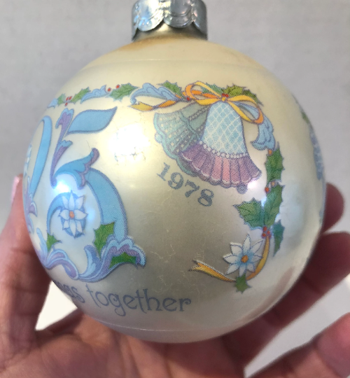 Vintage 1978 Hallmark 25th Christmas Together Christmas Ornament